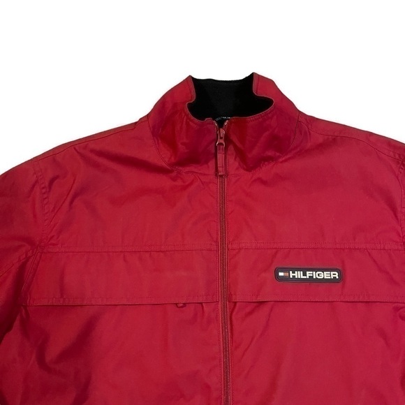 Mens TOMMY HILFIGER Red Logo Insulated Jacket Coat - Picture 3 of 7